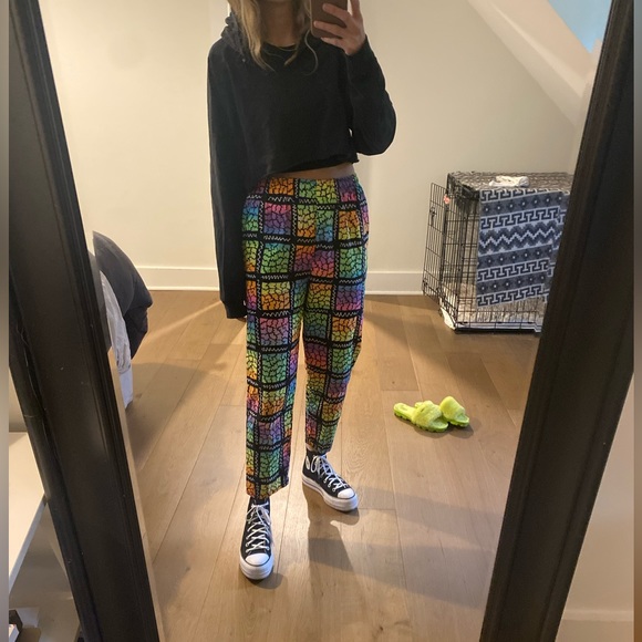 Vintage Neon Pants 1980s Neon Jams World Style Pants - Picture 2 of 4